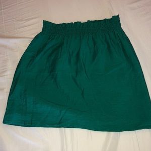 Green elastic waist band skirt